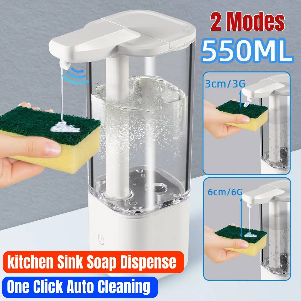 SmartTouchlessAutomaticdishsoapdispenserforkitchensink550ml
