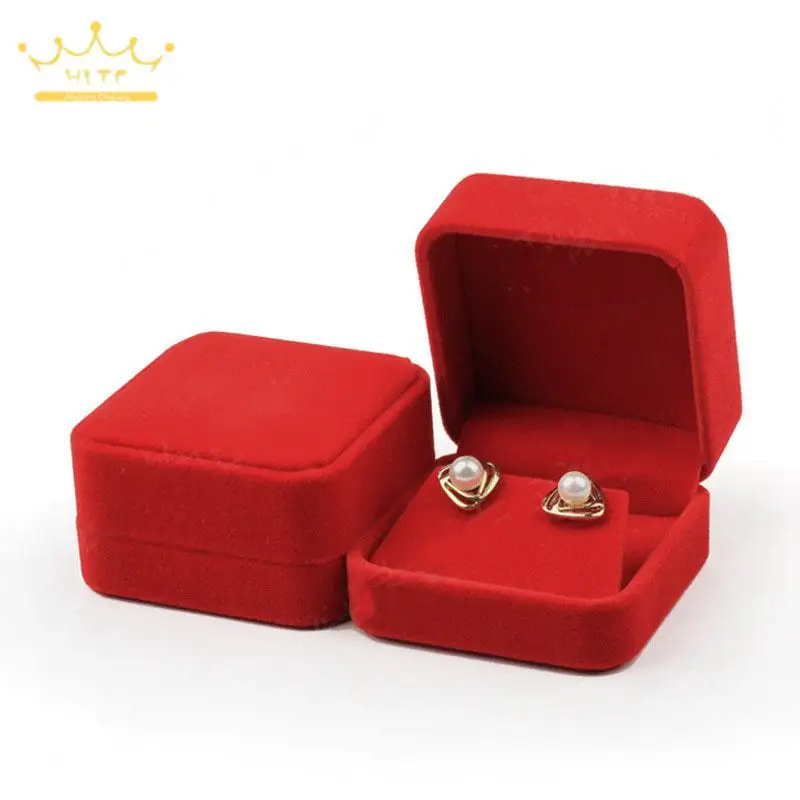 

Velvet Ear Stud Packaging Boxes Wedding Earrings Storage Box Jewelry Organizer New Year Christmas Party Gift Packaging Box
