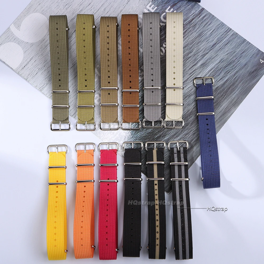 Rugged Ribbed Nylon Watch Strap for Military-Style Timepieces