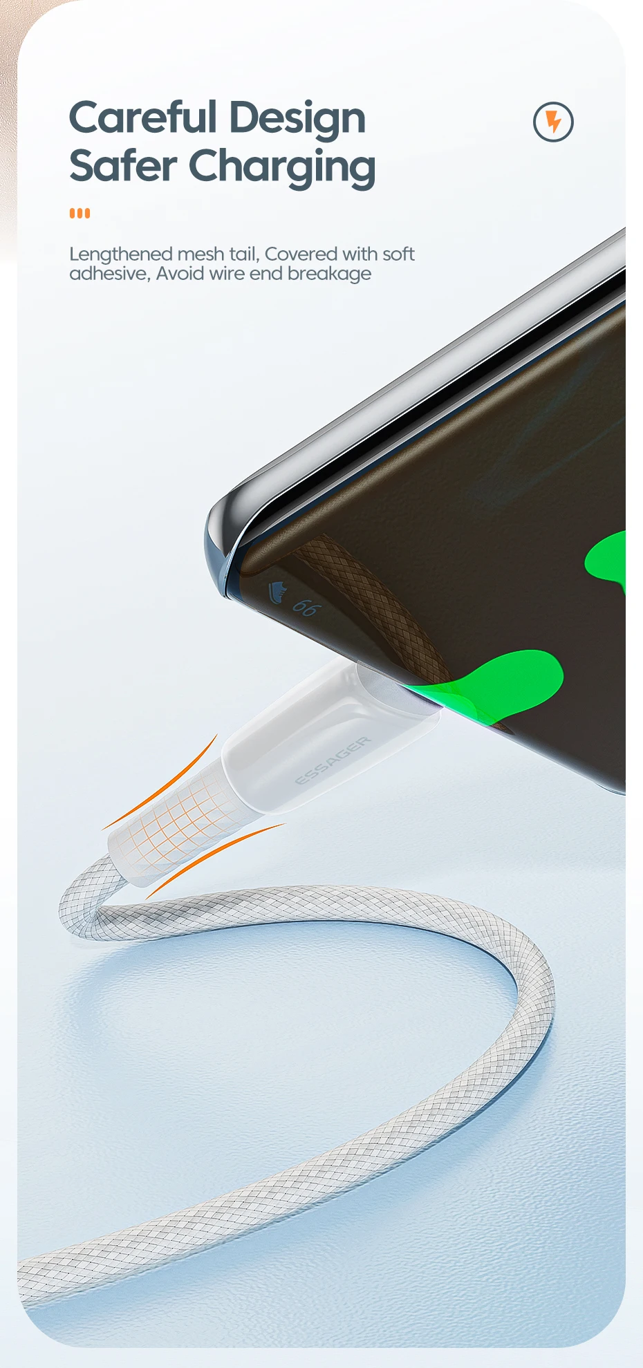 6A USB Type C Cable For Huawei Mate60 Honor 100W/66W Fast Charging Charger USB C