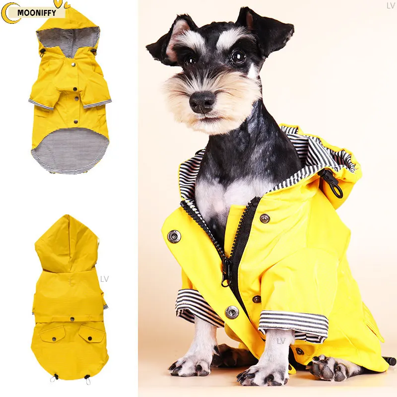 PetDogYellowRaincoatwithPocketsPUFrenchBulldogClothesfor