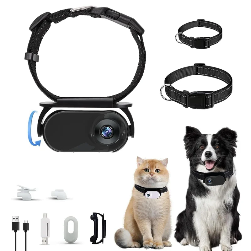 Portable Pet Collar Camera With Wide Angle Lens