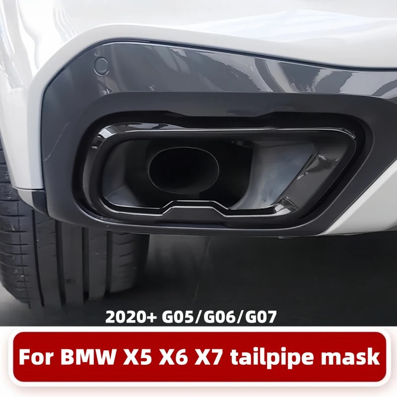For BMW X5 X6 X7 exhaust pipe mask G05 G06 G07 muffler tip nozzle stainless steel black cover