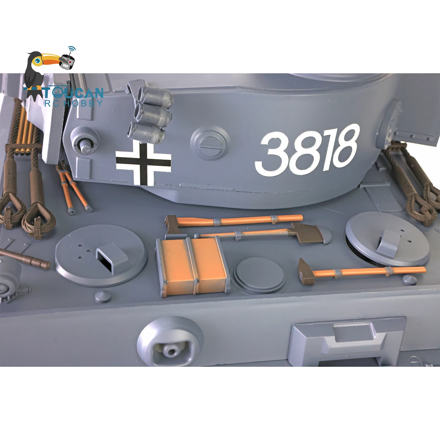 Se1a4f6583323412e91a907d439fa6710j 헹롱 1/16 RTR RC 탱크 플라스틱 버전 7.0 독일 타이거 I BB탄 사격 IR 전투 연기 효과 3818 RC 모델 TH17233 SMT8