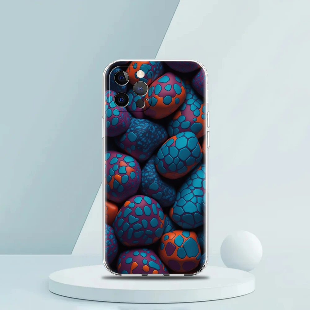 Elegant Transparent Stone-Patterned Phone Case - Soft Shell Cover