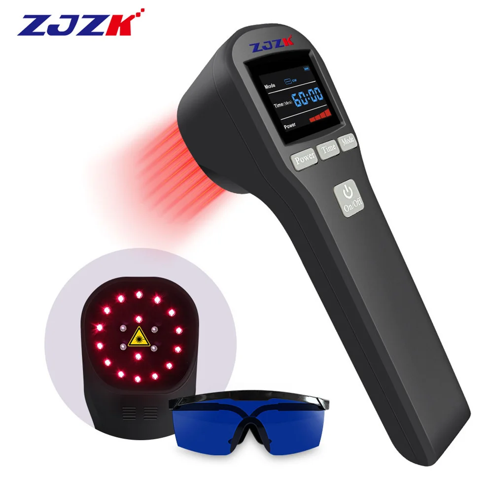 ZJZK Portable Low Intensity Cold Laser Physical Therapy Beauty Massage Instrument lllt 4x808nm Pain Relieving Beauty Care yp0511a ultrasonic sound intensity measuring instrument