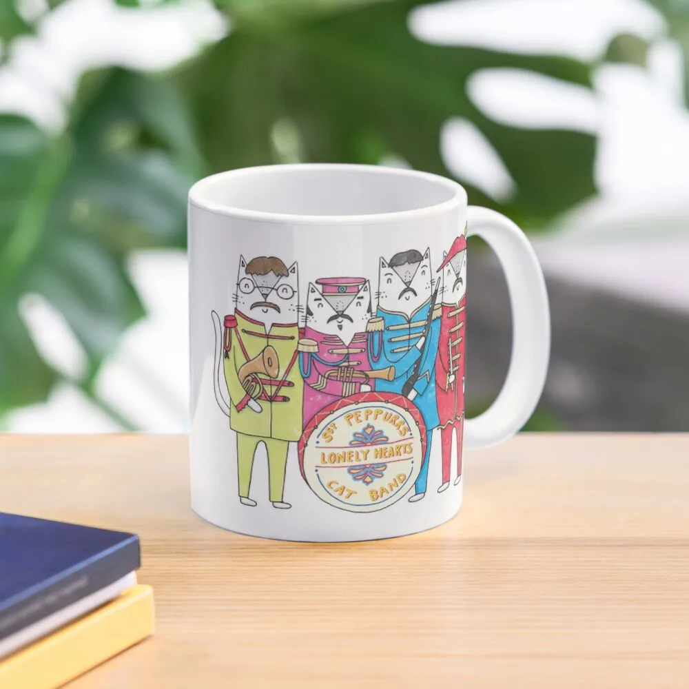 

SGT Peppurr's Lonely Hearts Cats Band Coffee Mug Kawaii Cups Cute And Different Cups Tea And Cups Mug