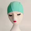 Solid Colors Nylon Lycra Fabric Bathing Cap Summer Swimming Pool Spa Beach Play Unisex Swimming Cap for Female and Male 5