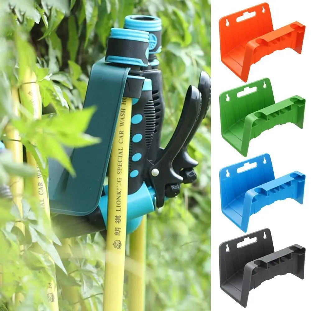 

Wall Mounted Hose Pipe Hanger Necessory with 2 Plugs and Screws Garden Tool Pipe Clamp Rack PP Plastic Rack Home Garden