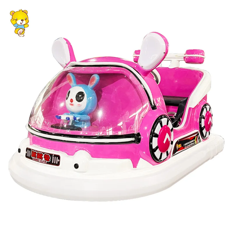 Haojile Rabbit Elf Adorable Electric Bumper Car for Kids with Parent-Child Seating Perfect for Malls Squares Parks