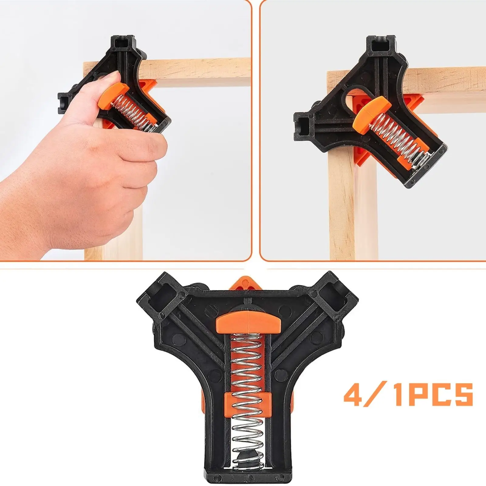 4pcs Wood Angle Clamp Set Woodworking Frame Clamp 90 Degrees Clamps