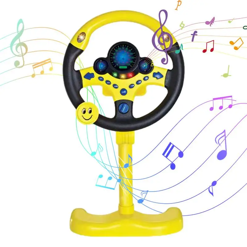 

Simulated Driving Toy Electric Early Education Toy With Stand Toddler Music & Sound Toys Vertical Simulation Steering Wheel Toy