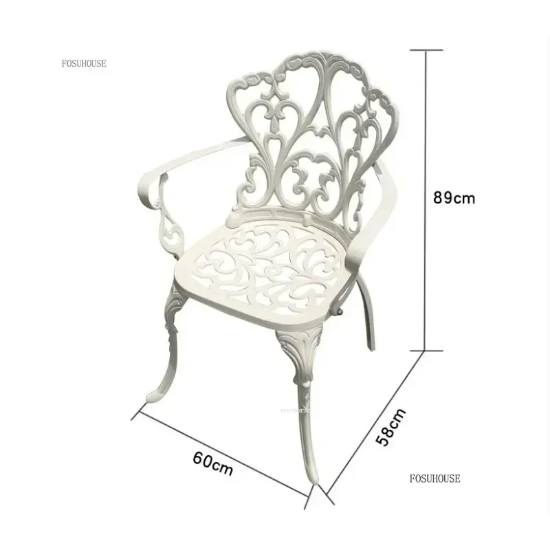 Outdoor Cast Aluminum Tables and Chairs Set for Patio Garden