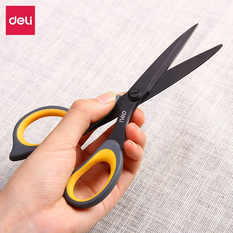Deli 6027 77757 stainless steel large scissors household multi-functional office tailor's hand scissors tailor's scissors - 3