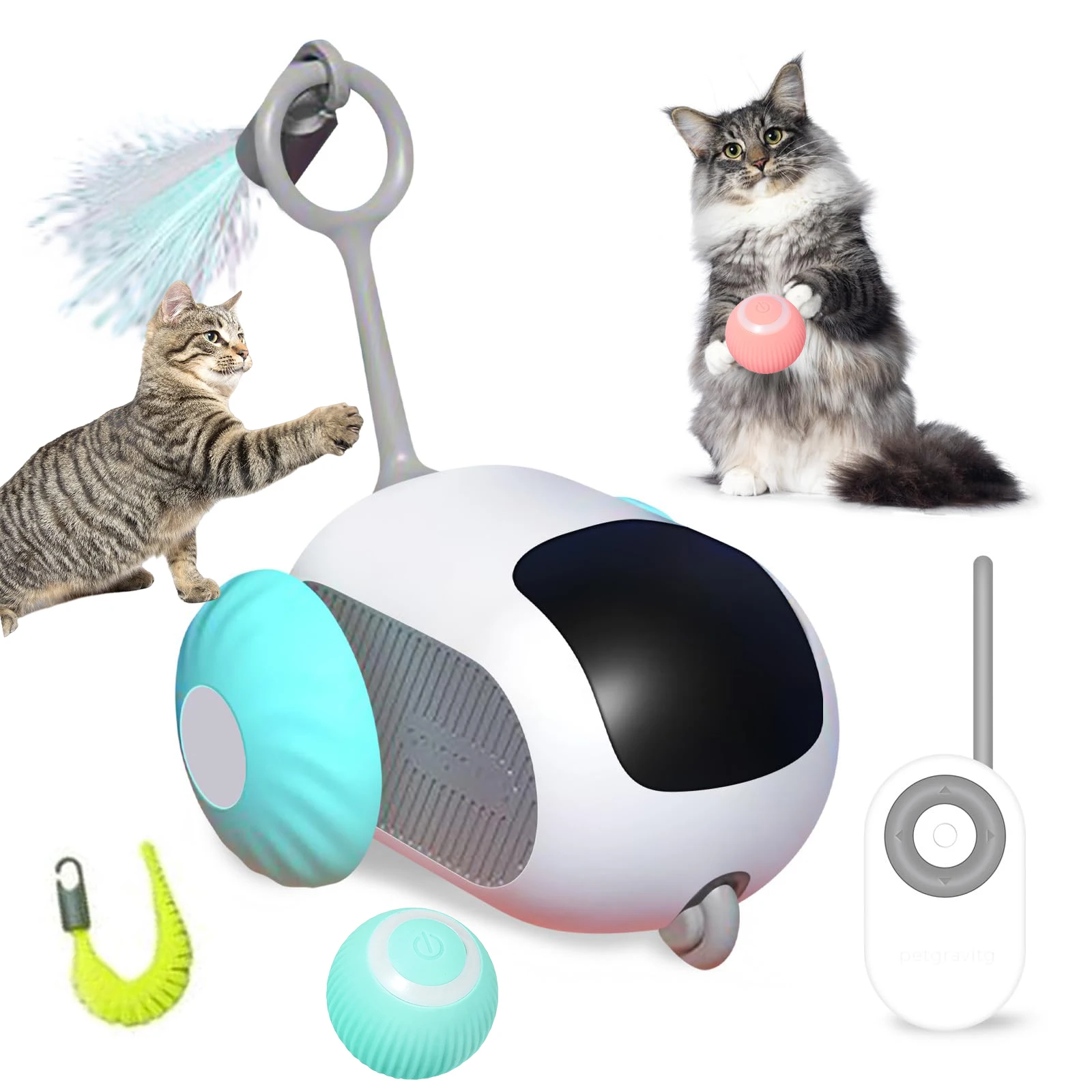 

Remote Smart Electric Cat Toy Interactive Cat Toys for Indoor Cats Gravity Automatic Mobile Car Toy Cat Mouse Toys Moving Toy
