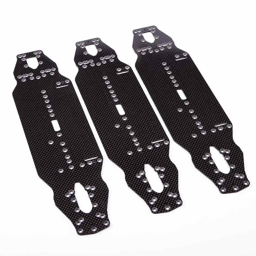 New 1/10 RC Crawler TRX4 Bronco Defender Upgraded Carbon Fiber Chassis Frame Girder Kit, RC Car Spare Parts