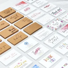 

20Pcs Thank You Cards Kraft Paper Thank You for Supporting Small Business Card for Baby Shower Wedding Birthday Party 2022 New