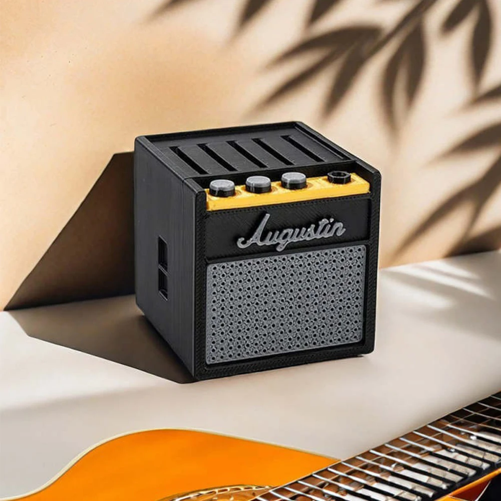 Amp Speaker Guitar Pick Holder 3D Printed Box Organizer Storage Case Retro Guitar Amp Model for Musicians and Players