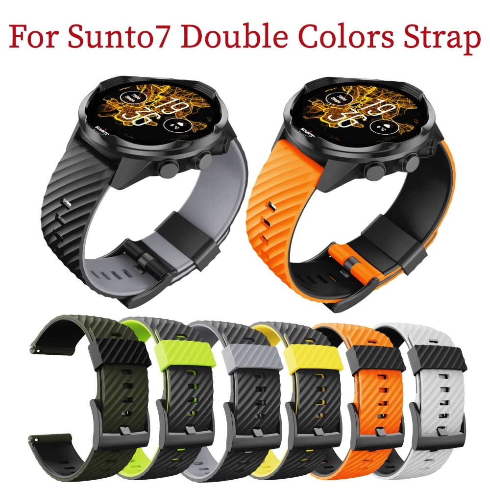 

Силиконовый ремешок для часов Suunto7 9, 24 мм, удобный браслет для Suunto 9 Baro Suunto Spartan Sport, браслет Hr, ремешок D5