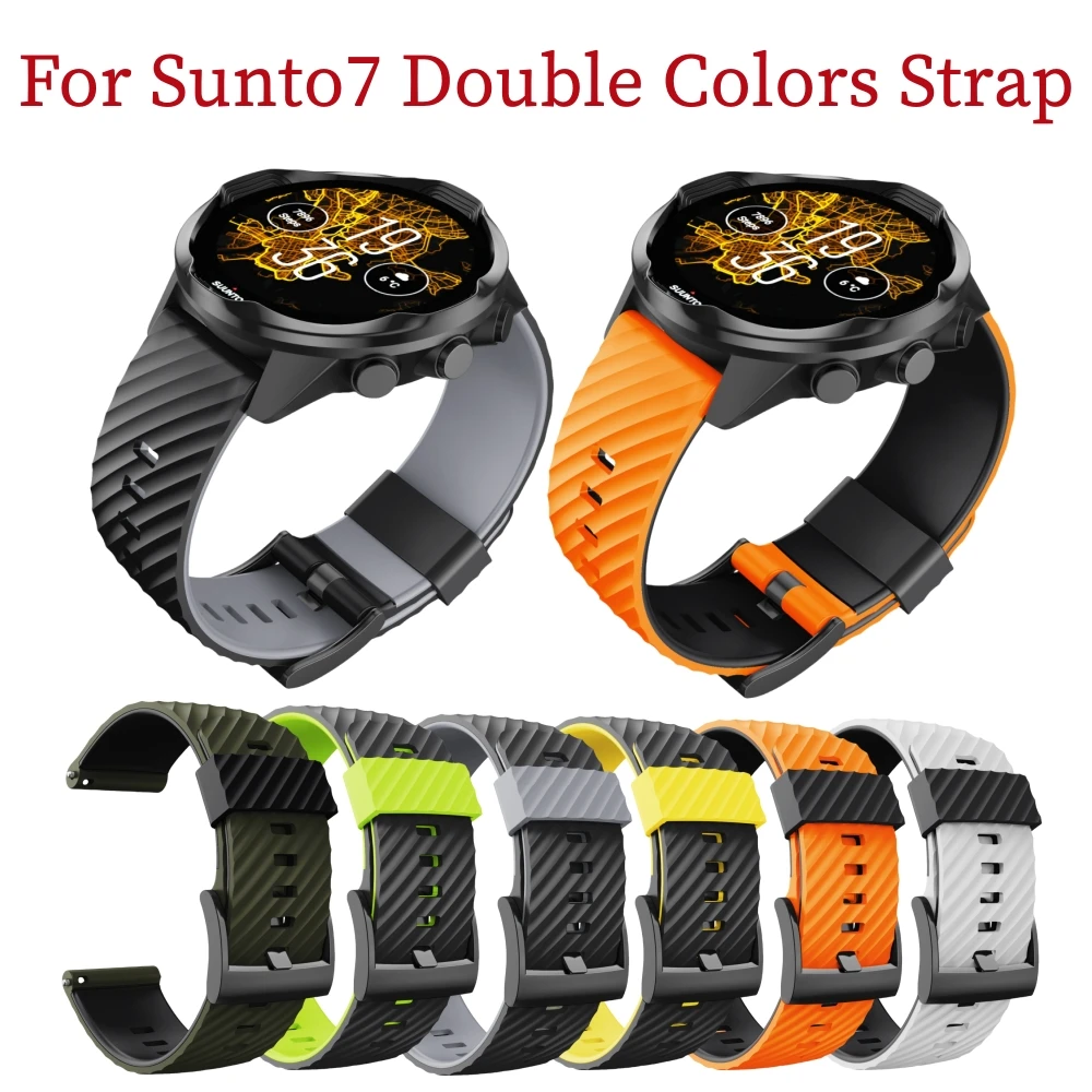 Garmin Venu 3s Correa Para Suunto 7/9/9 Baro/D5, Para Garmin Venu X1, Para Coros Nomad, 24mm Silicona Deporte Brazalete Pulsera De Repuesto Para / Atlas Ticwatch Pro 5 Enduro