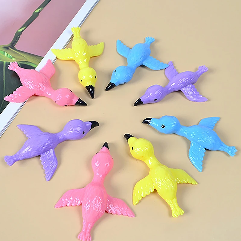 

5PCS Catapult Launch Dinosaur Fun Tricky Slingshot Chick Practice Chicken Elastic Flying Finger Birds Sticky DecompressionToy