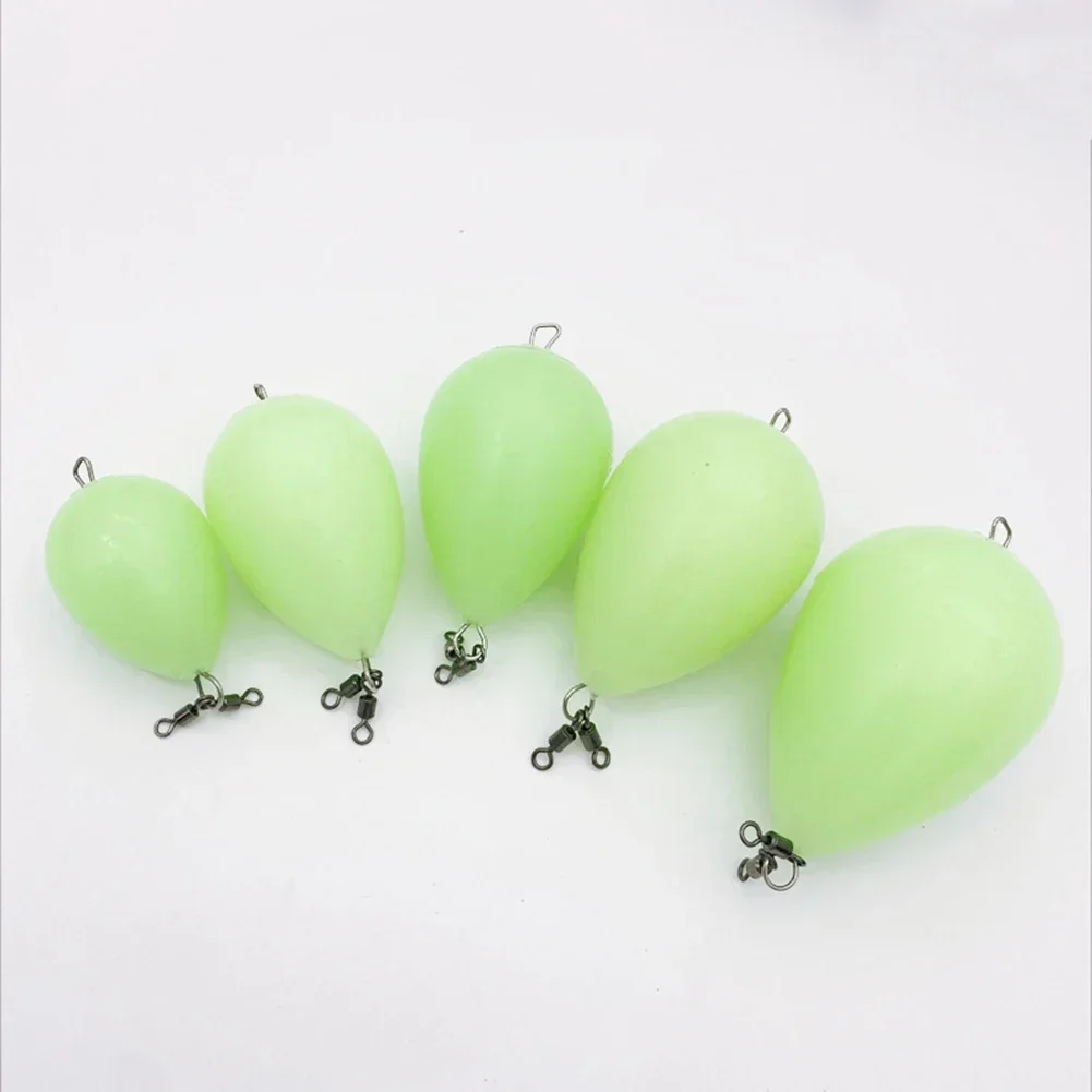 Fishing Floats Fishing Float Fishing Bobber Fishing Buoy Night Fishing Luminous Egg Float Upward Bobber Fishing Floats Thrower Accessory Acrylic Strike Indicators Durable casting egg