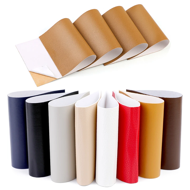 

Nonvor 10x20cm Self Adhesive PU Leather Patches Diy Stickers Faux Synthetic Stick-on Leather Fabric for Sofa Repair Patch Sticky