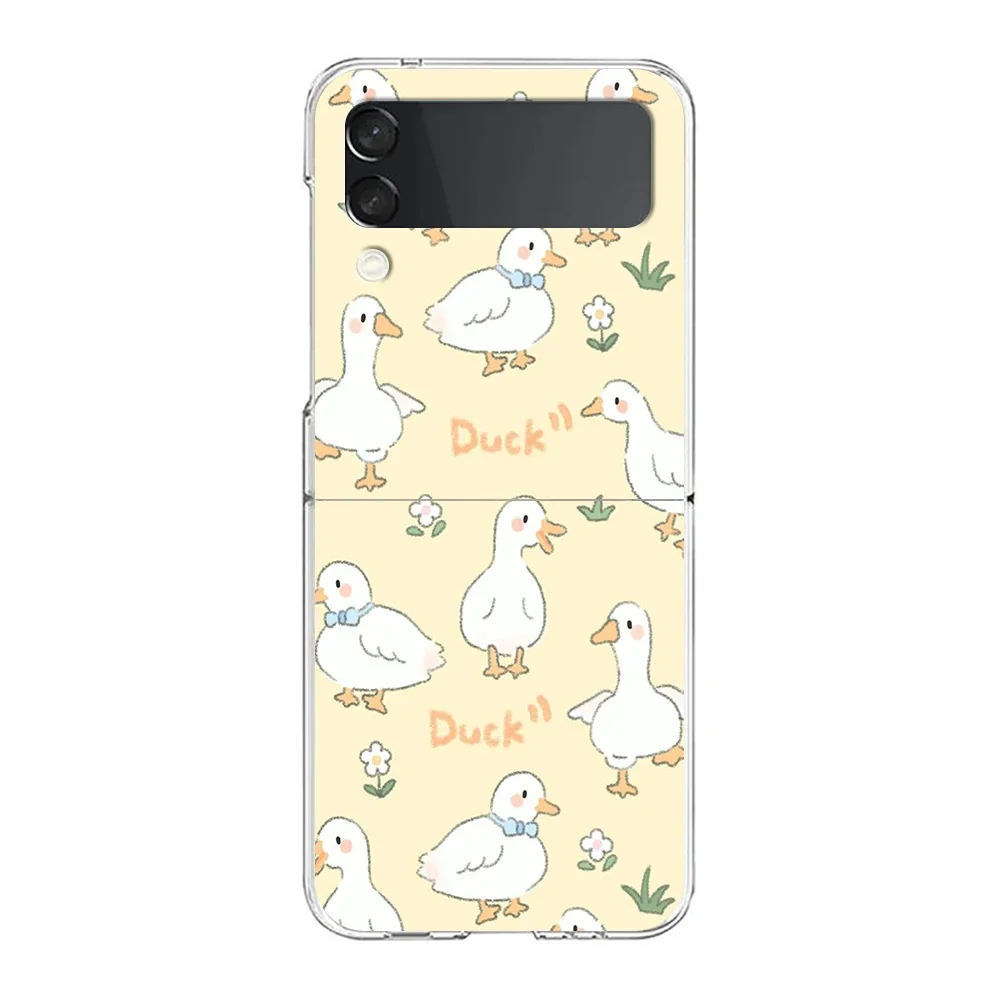 Cartoon Duck Shockproof Hard Folding Phone Case Cover