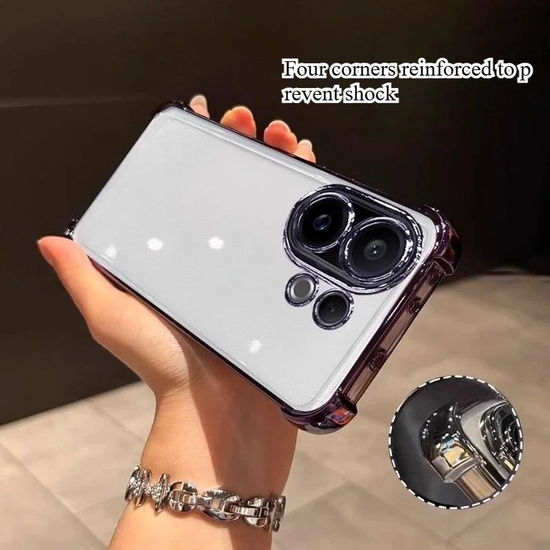 Enhanced Protective Plating Lens Case with Anti-Shock Bumper