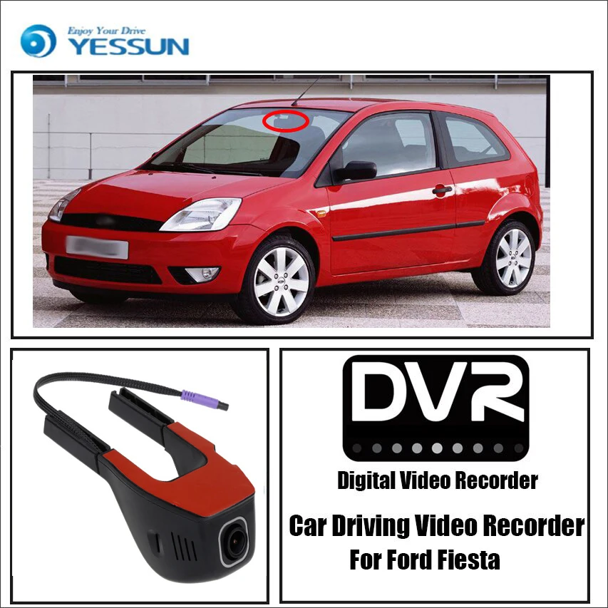 

YESSUN for Ford Fiesta Car Wifi DVR Mini Camera Driving Video Recorder Novatek 96658 Registrator Dash Cam Night Vision