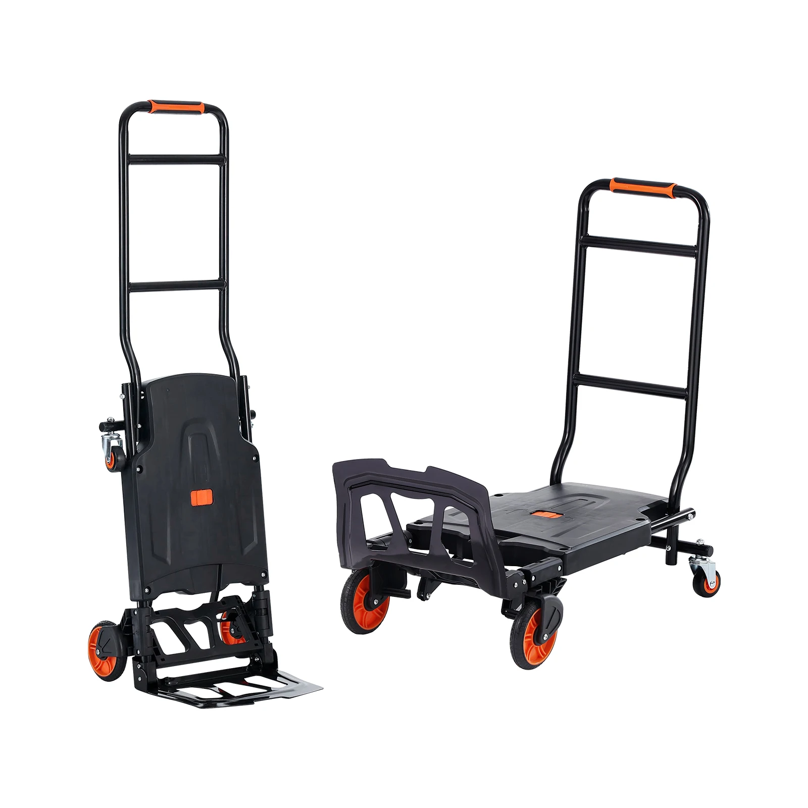 SucceBuy 300 lbs Folding Hand Truck Aluminum Lightweight Platform Cart Portable Telescopic Utility Dolly for Moving Shopping