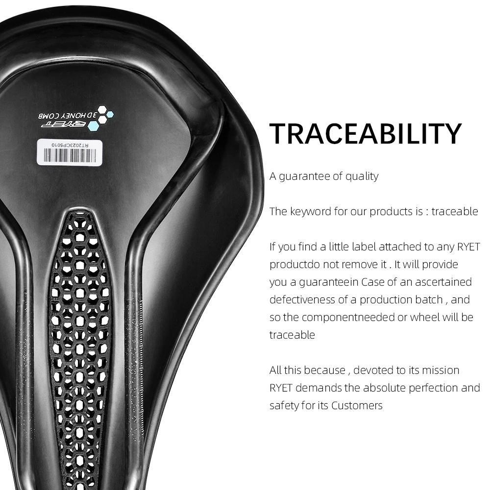 RYET-3Dプリントカーボン自転車サドル,EVAサドル,超軽量