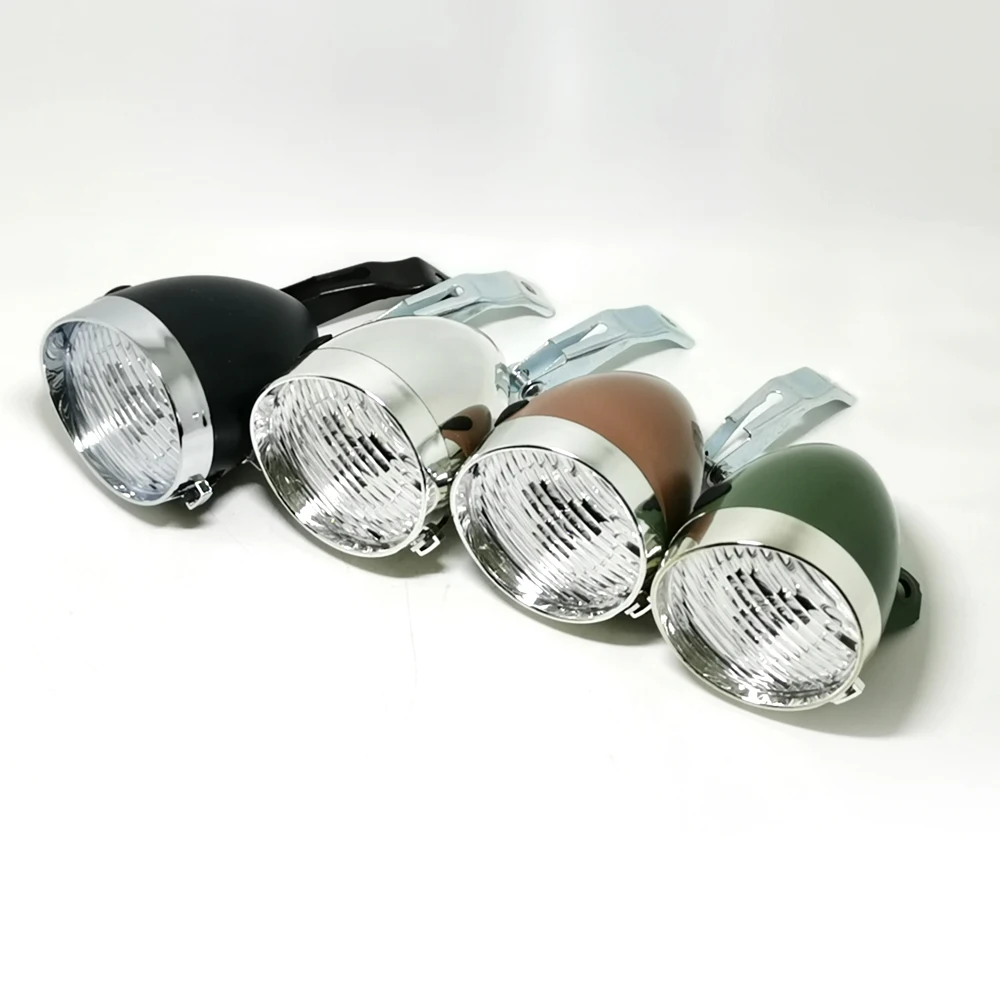 thumbnail image 2 of Vintage Bike Light Retro Bike Headlight - 3 LED Vintage Riding Light USB Rechargeable For Mountain, Road & Cruiser Bicycles Schwinn Stingray 2 of 10