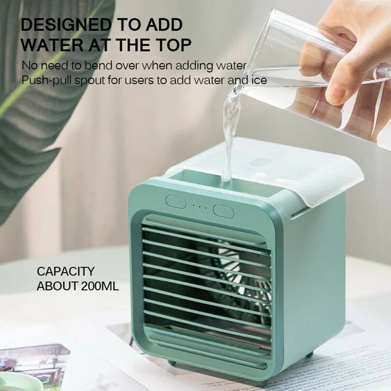 Ventilador enfriador de aire recargable con tanque de agua de 300ml, el mejor ventilador eléctrico refrigerado por de portátil| | - AliExpress