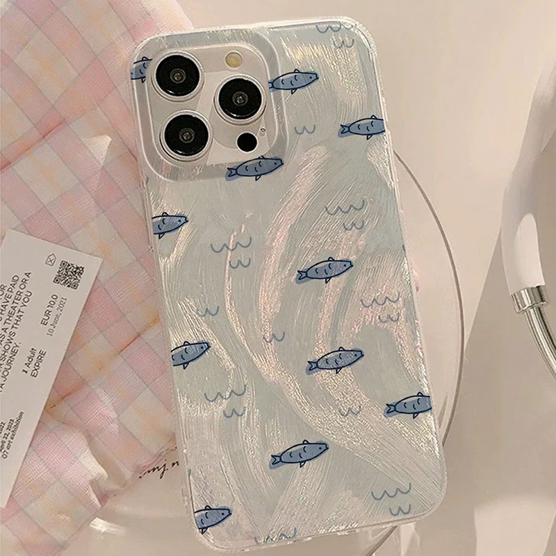 Minimalist Fish Pattern Phone Case Cover