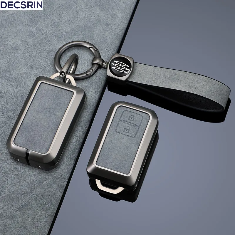 Zinc Alloy+Leather Car Remote Key Case Cover Shell Fob For Suzuki ...