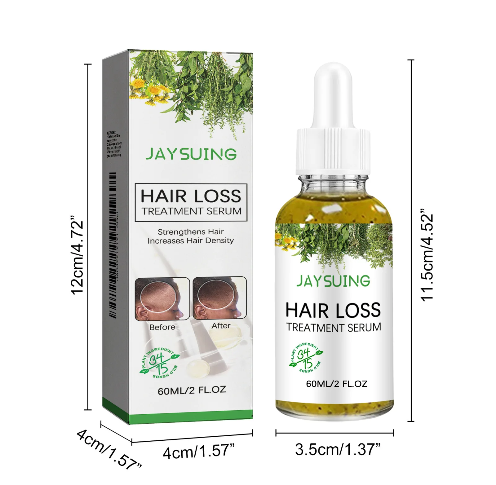 Description Picture 3 of itemJaysuing Hair Growth Essential Oil Scalp Enhancer Fuller Smooth Nourishing Anti-Frizz Prevent Hair Loss Baldness Deep Root Care