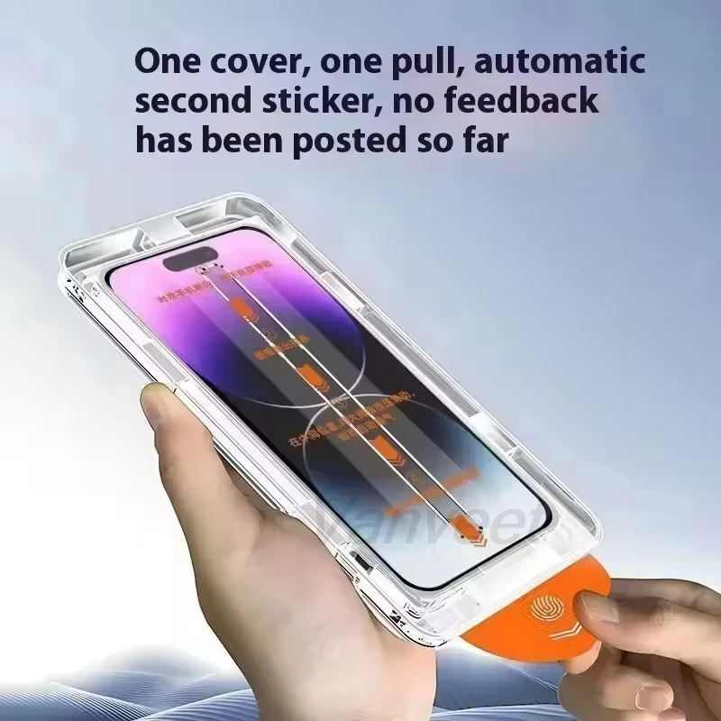 1–3 Stück staubfrei, einfache Installation, Displayschutzfolie für iPhone 16 Pro 15 17 14 12 11 13 Mini 8 XR Air 7 XS Max 16e gehärtetes Glas