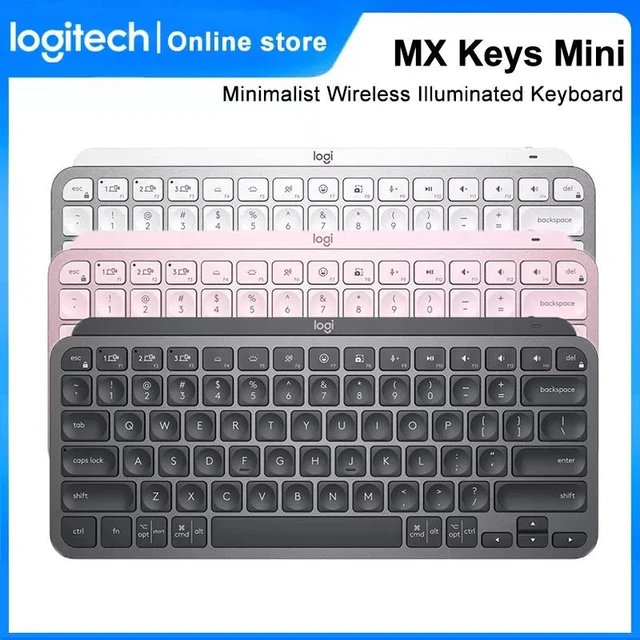 Clavier rétroéclairé sans fil Logitech MX Keys Mini Gris pâle