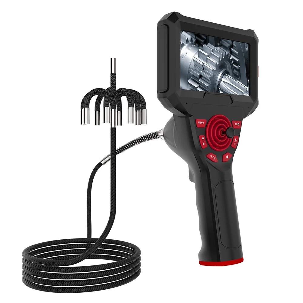 US22 산업용 5인치 스크린 내시경 3.9mm 1m 4방향 조절 가능 내시경 검사 카메라 다국어 지원 LED 조명 포함
