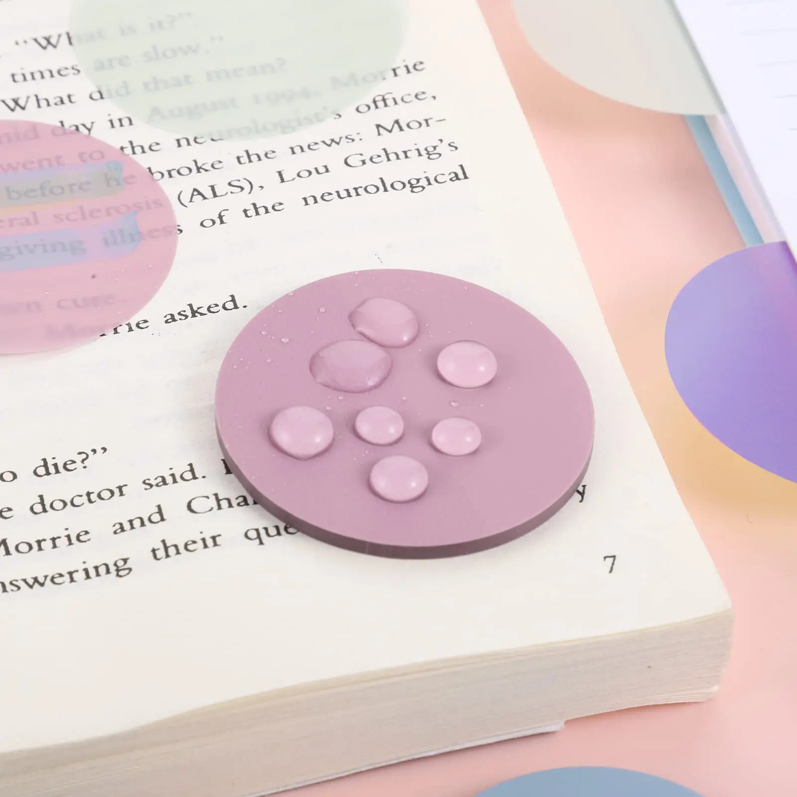 800 Sheets 40 Colours Waterproof Transparent Circular Sticky Note Pads Notepads Journal Student Stationery Office Supplies 4