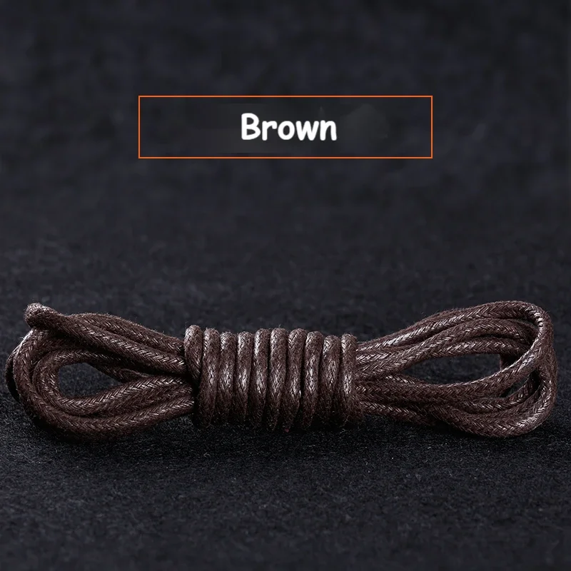 Elegant Round Waxed Shoelaces for Leather Boots and Shoes