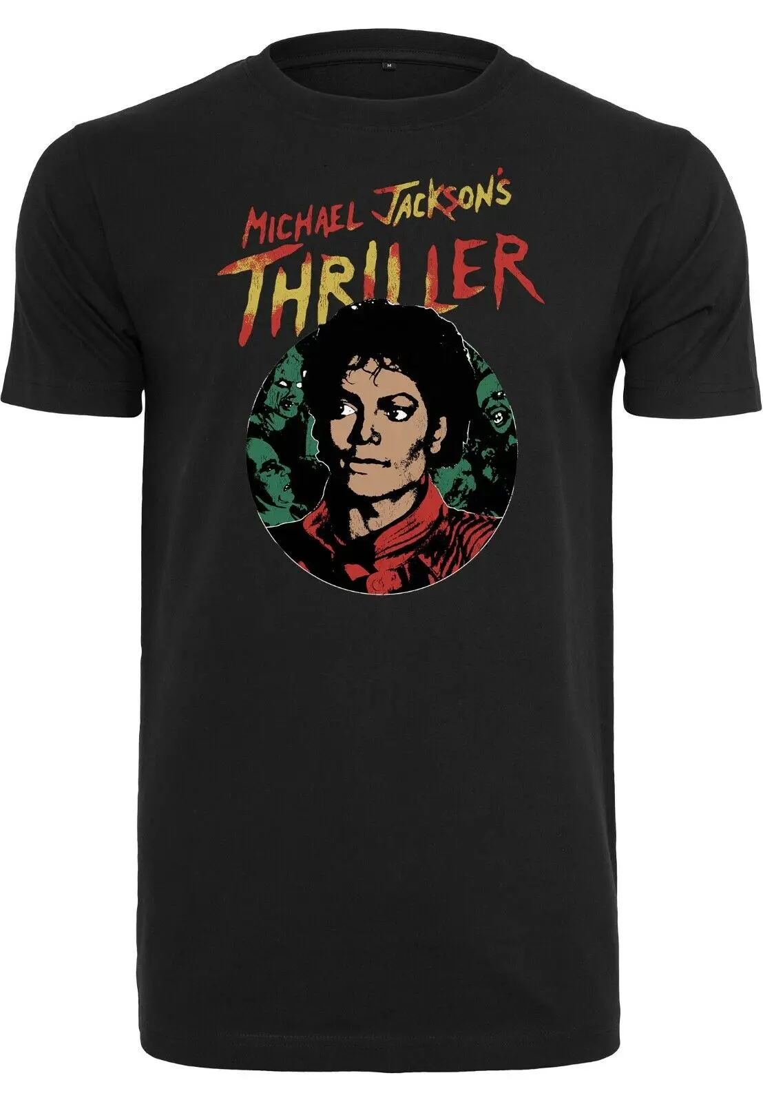Merchcode Jersey Uomo Donna Michael Jackson Thriller Ritratto Tee Nero