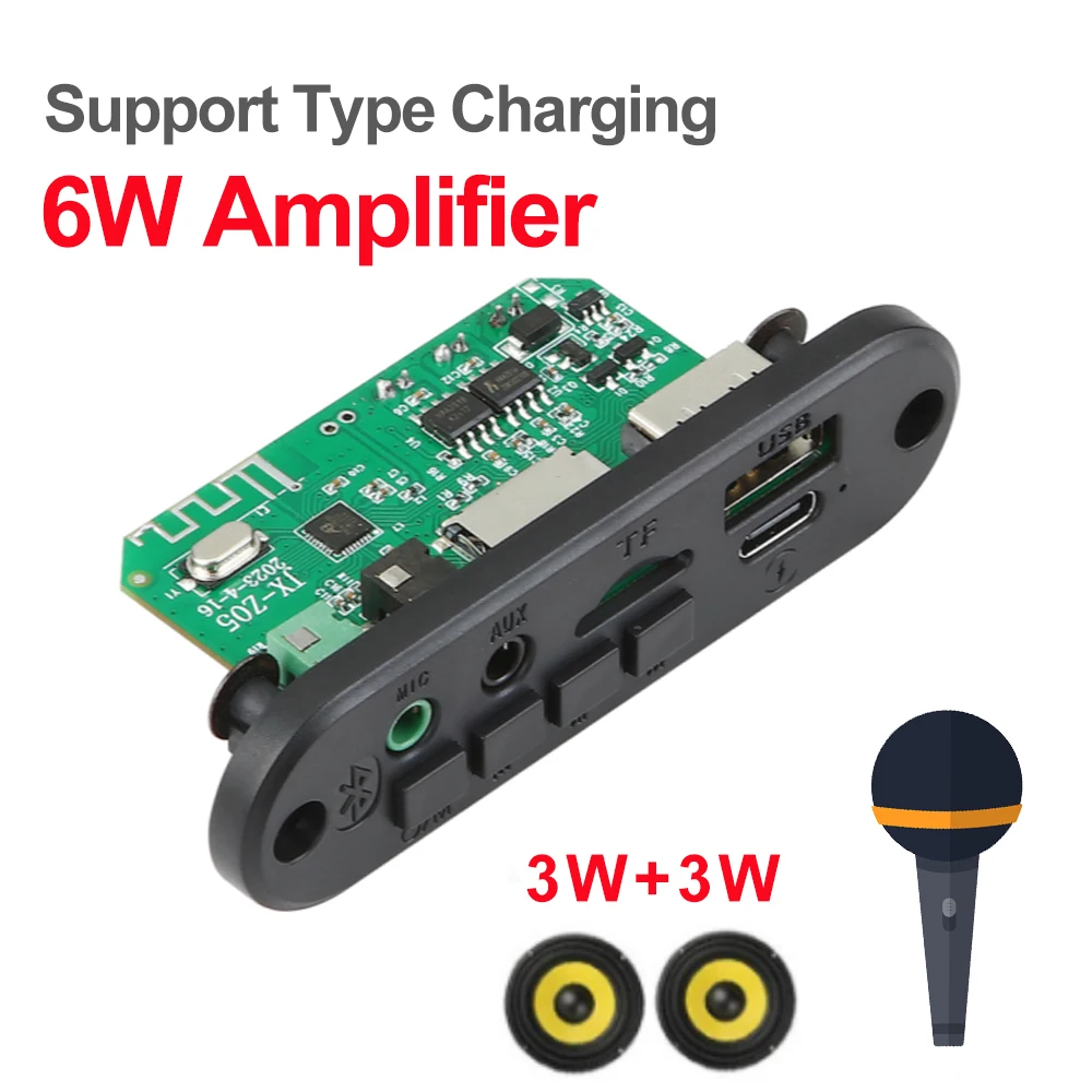 MP3-Decoder-Modul Mit TF-Karte & Micro-USB, 5 V, 2 Stück – Audio-Verstärker Für DIY-Projekte