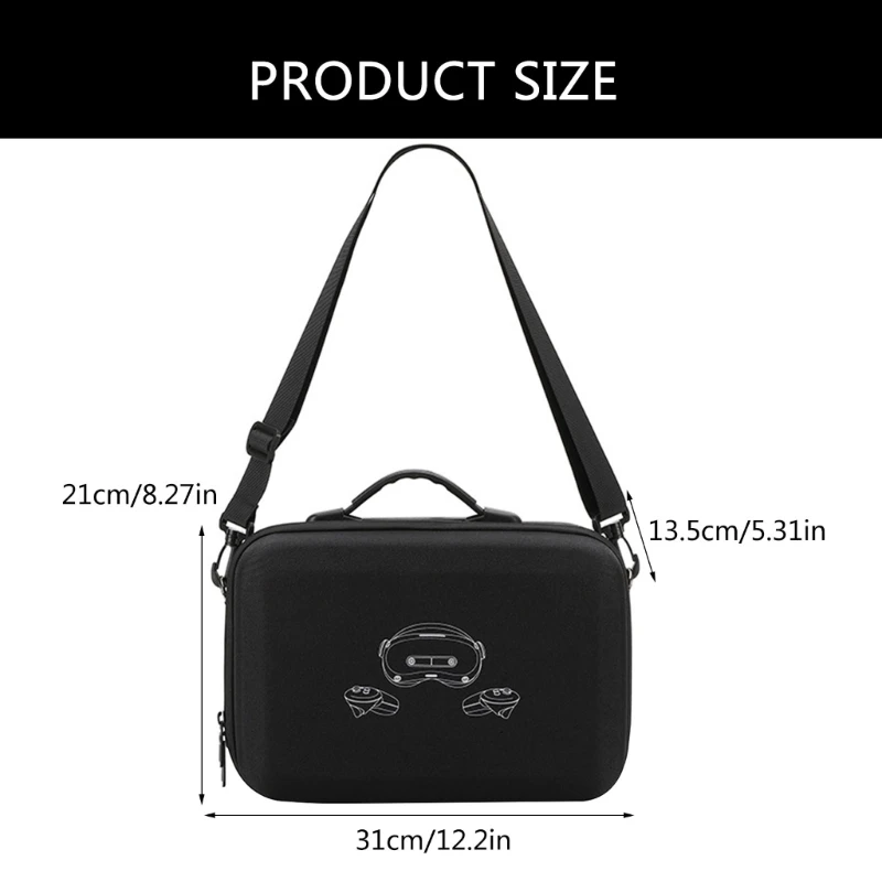 Compact and Durable Travel VR Carrying Case with Shockproof EVA Protection and Convenient Handle