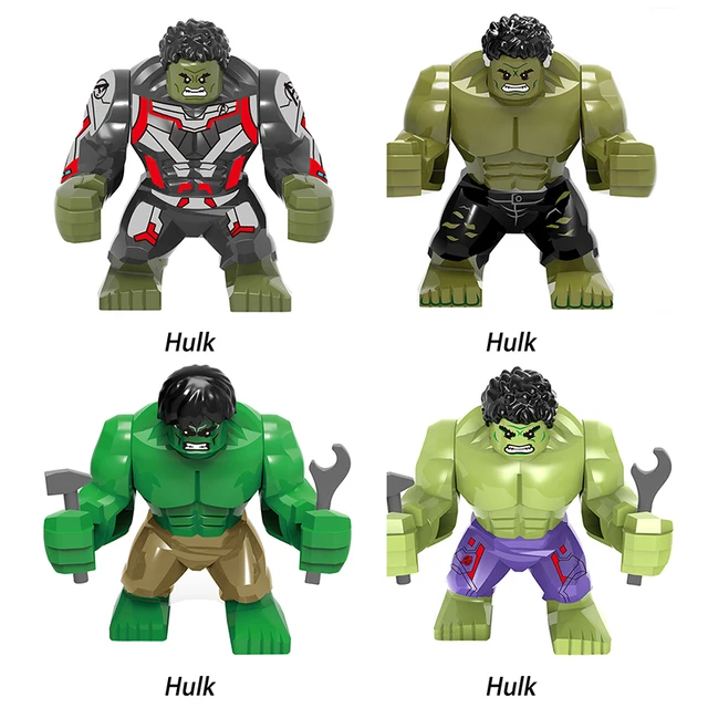 1pcs Big Size Heroes Movie Building Blocks Black Hulk Action Figures Accessories Head Bricks For Children Toys Gifts 1