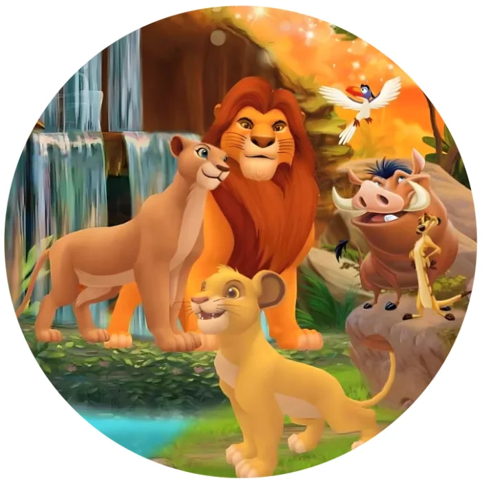 Disney-telón de fondo personalizado con diseño del Rey León, telón