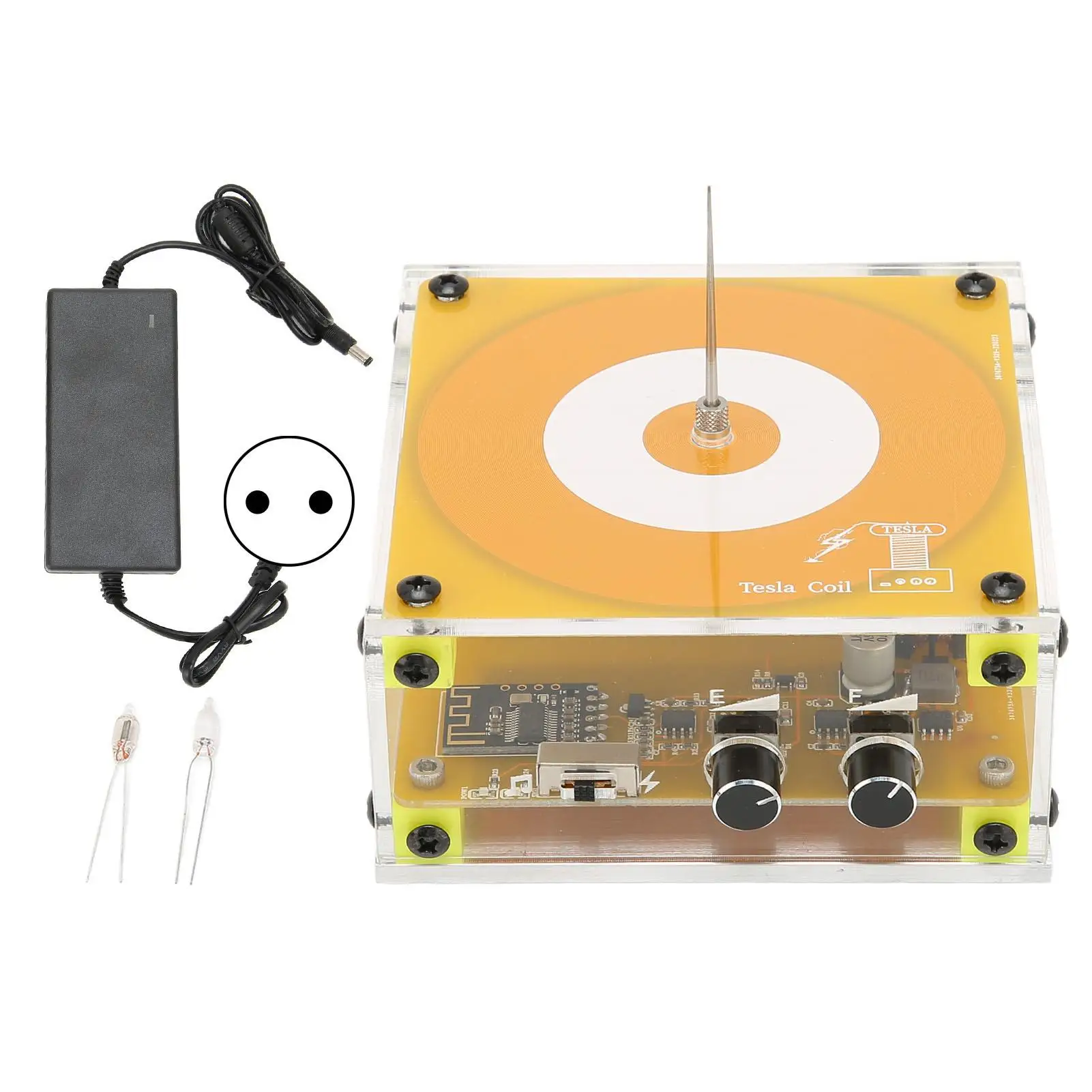 

Wireless Touchable Arc Generator Loudspeaker with Light for teaching Aids - Yellow Gift