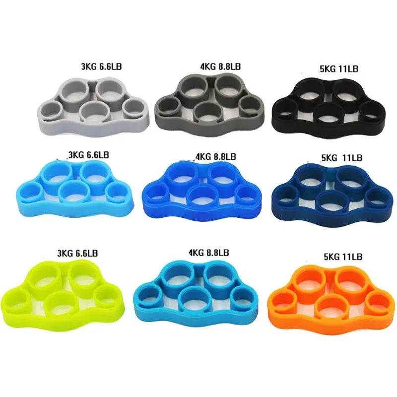 Silicone Finger Gripper Gym Hand Grip Resistance Band Wrist Stretcher Elastic Five Finger Expander Strength Trainer Exercise
