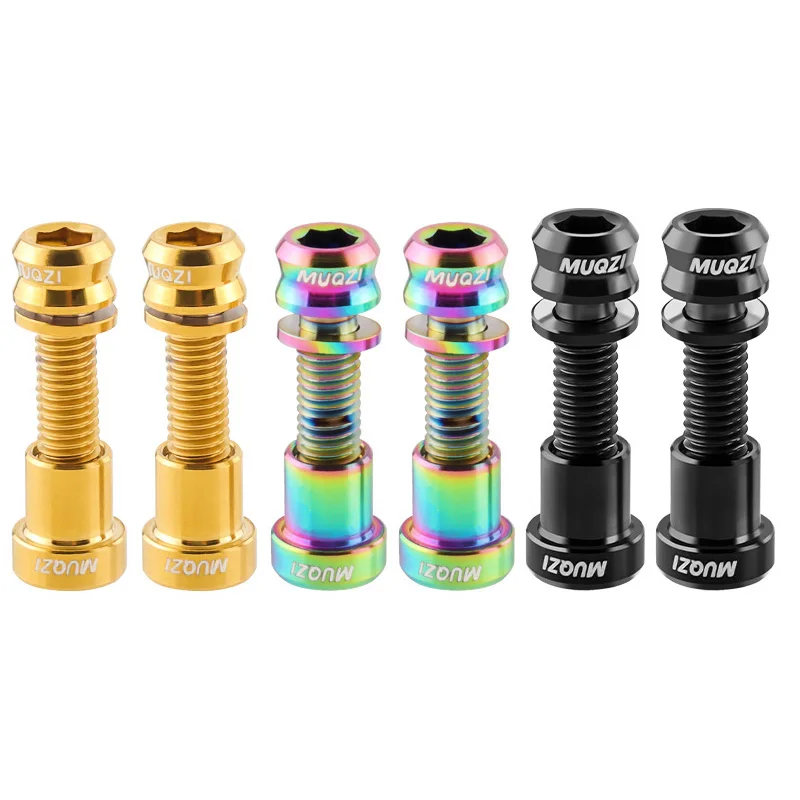 MUQZI Titanium Bolt M5x17mm M5x19mm Bicycle Nut Titanium Alloy Stems Bolts MTB Road BMX Folding Bike Screw Accessories